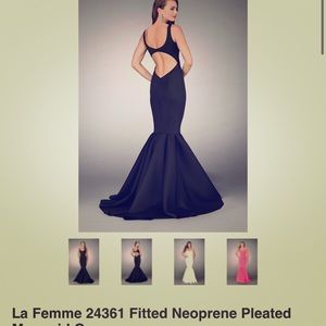 LaFemme neoprene mermaid evening gown
